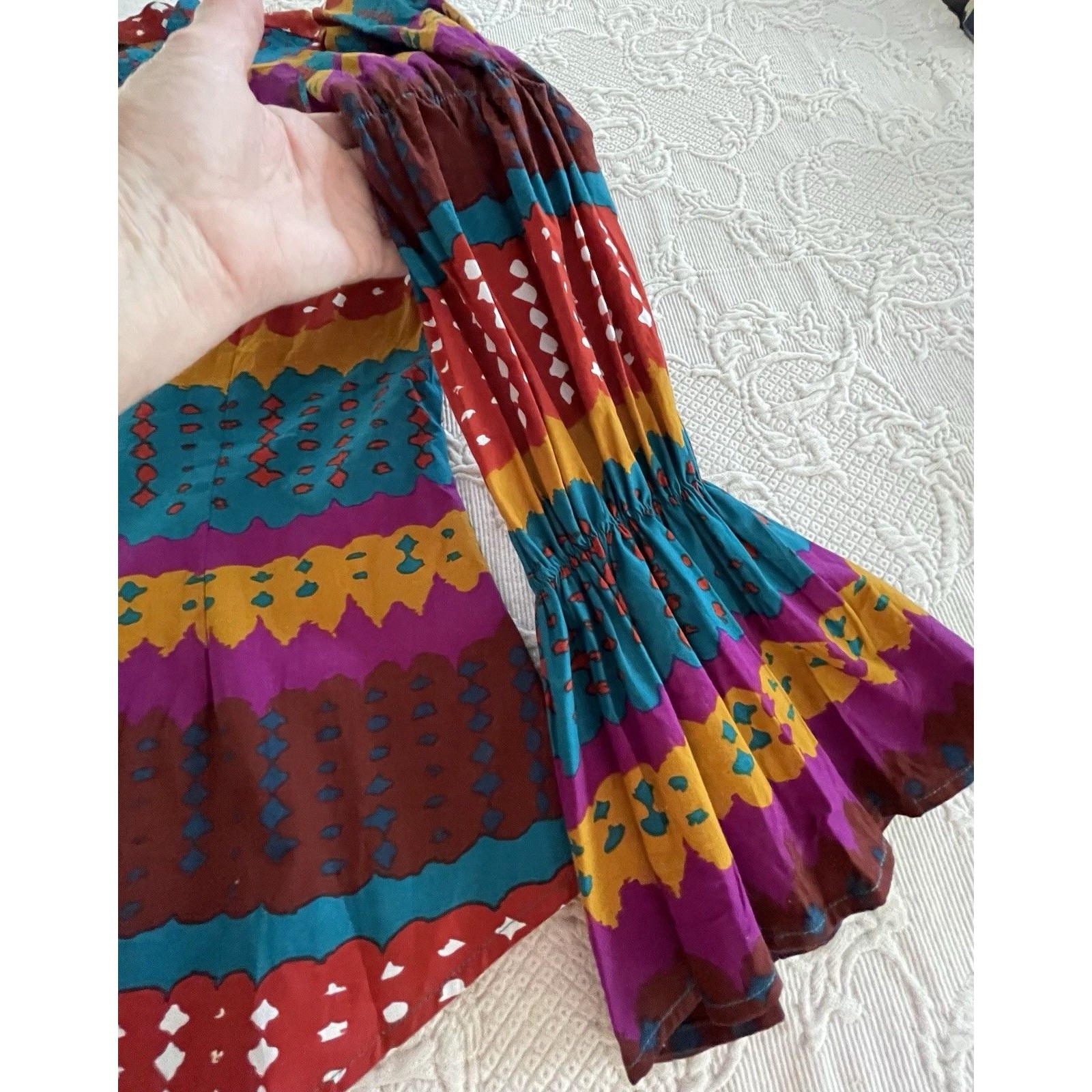 D'iyanu Dress Bold Blouse Color Blocks African Vibrant Colors Ladies 2x Nwt — image 2 of 8